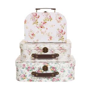 Wild Rose Mini Suitcases - Set Of 3 - ORNAMENTS - Beattys of Loughrea