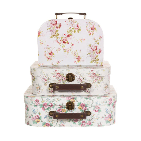 Wild Rose Mini Suitcases - Set Of 3 - ORNAMENTS - Beattys of Loughrea