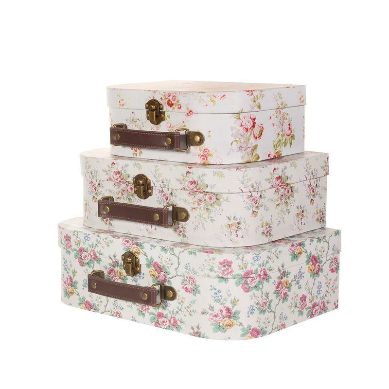 Wild Rose Mini Suitcases - Set Of 3 - ORNAMENTS - Beattys of Loughrea