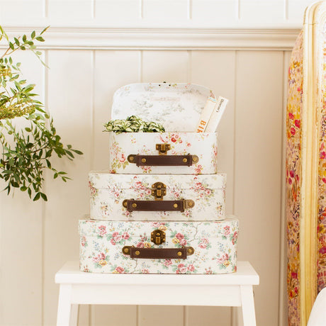 Wild Rose Mini Suitcases - Set Of 3 - ORNAMENTS - Beattys of Loughrea