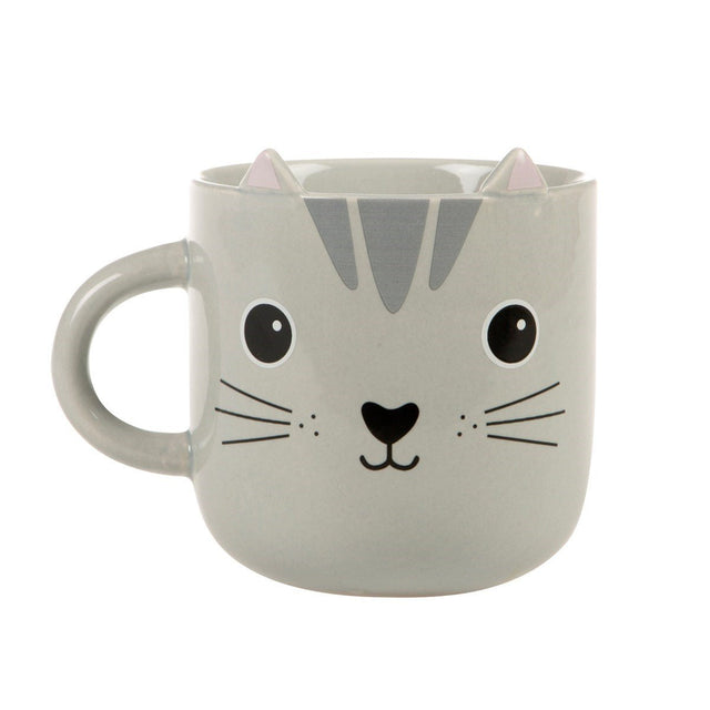 Nori Cat Kawaii Friends Grey Mug - MUG SETS - Beattys of Loughrea