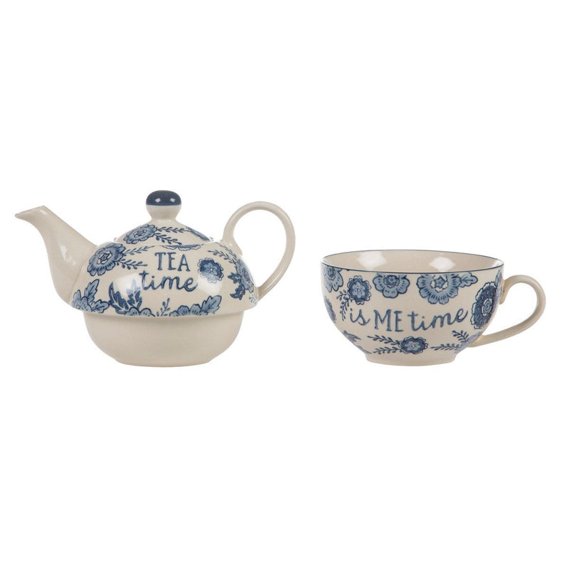 Blue Willow Floral Tea For One - MUG SETS - Beattys of Loughrea