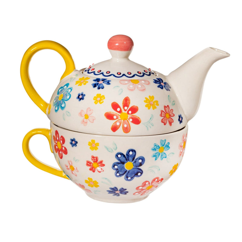 Folk Floral Tea For One - GENERAL LOOSE WARE - Beattys of Loughrea