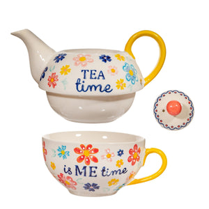 Folk Floral Tea For One - GENERAL LOOSE WARE - Beattys of Loughrea