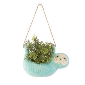 Seymour Sloth Hanging Planter - PLASTIC FLOWER POT - Beattys of Loughrea