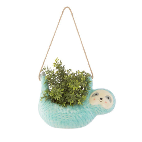 Seymour Sloth Hanging Planter - PLASTIC FLOWER POT - Beattys of Loughrea