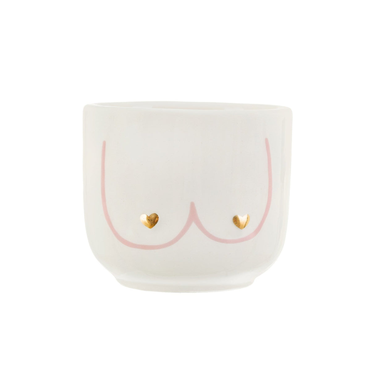 Mini Girl Power Boobies White Planter - PLASTIC FLOWER POT - Beattys of Loughrea