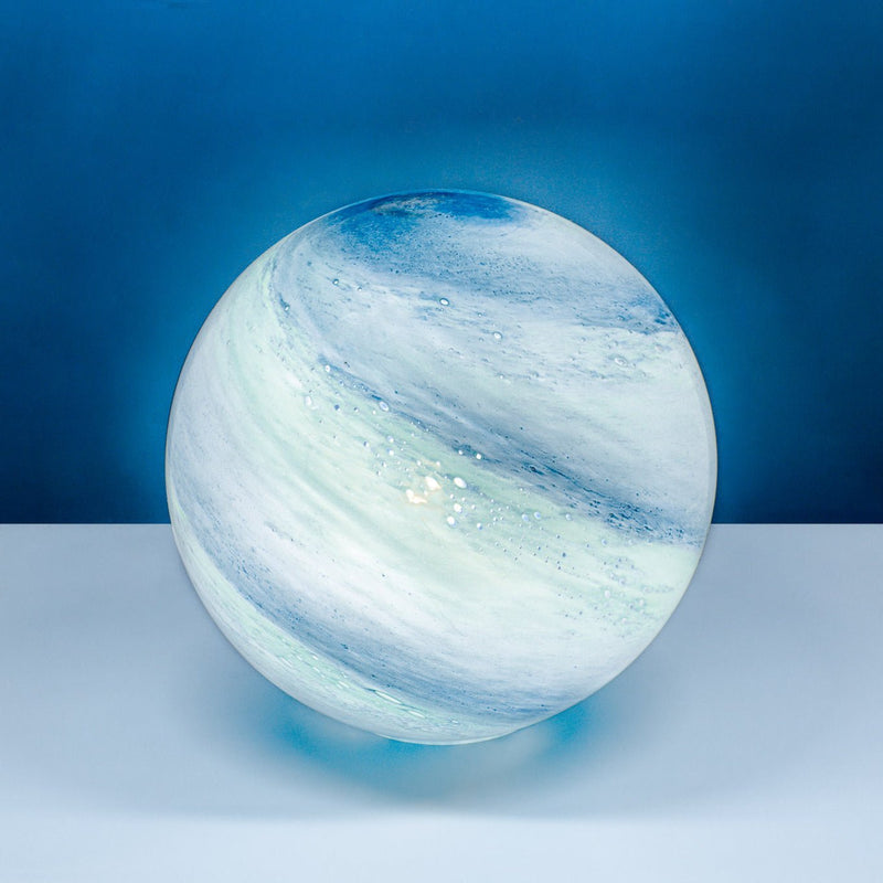 Glass Sphere Lamp Paradise Water 28cm - TABLE/BEDSIDE LAMPS - Beattys of Loughrea