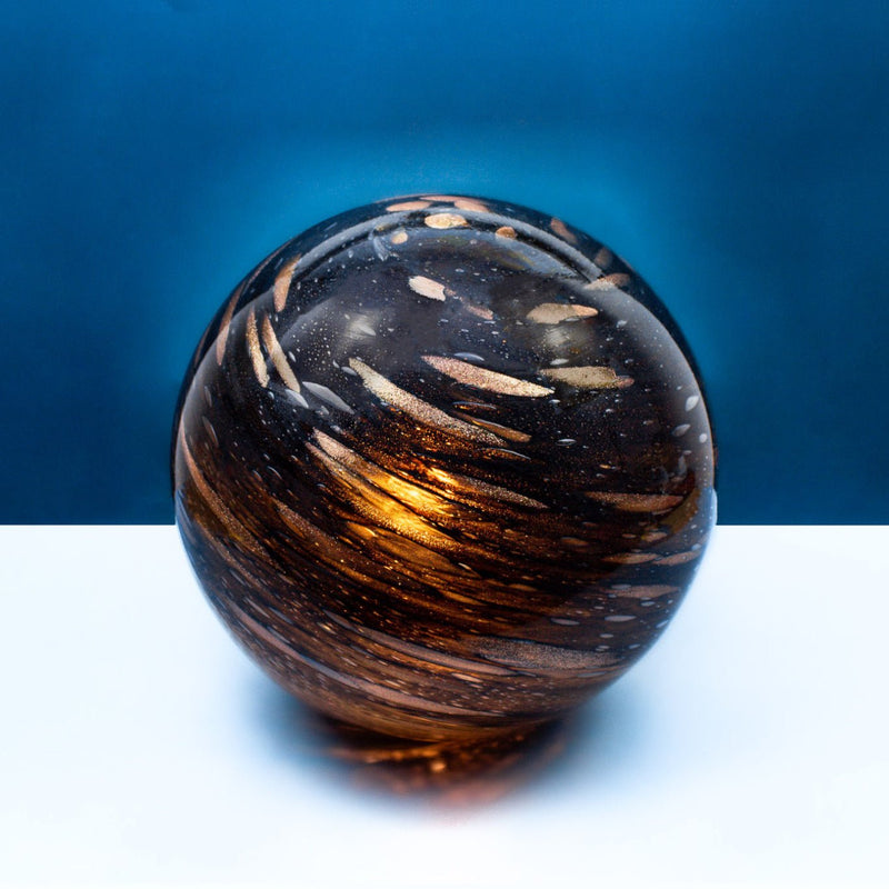 Glass Sphere Lamp Meteorite Dust 28cm - TABLE/BEDSIDE LAMPS - Beattys of Loughrea