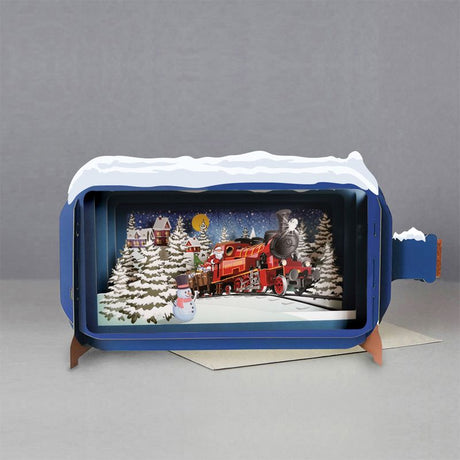 Message in a Bottle 3D Card Santa Express XMIB056 - CARD/GIFTWRAP/GIFTBAGS - Beattys of Loughrea