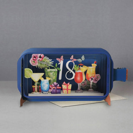 Message in a Bottle 3D Card 18th Birthday MIB095 - CARD/GIFTWRAP/GIFTBAGS - Beattys of Loughrea
