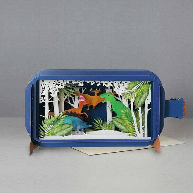 Message in a Bottle 3D Card Dinosaur MIB058 - Beattys of Loughrea | www.beattys.ie