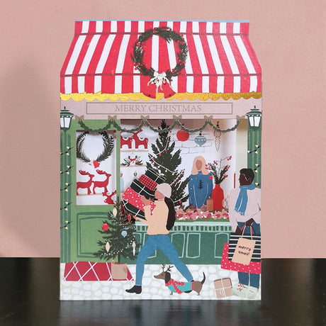 Paper Cut Pop Up Card Christmas Shop CMS030 - CARD/GIFTWRAP/GIFTBAGS - Beattys of Loughrea