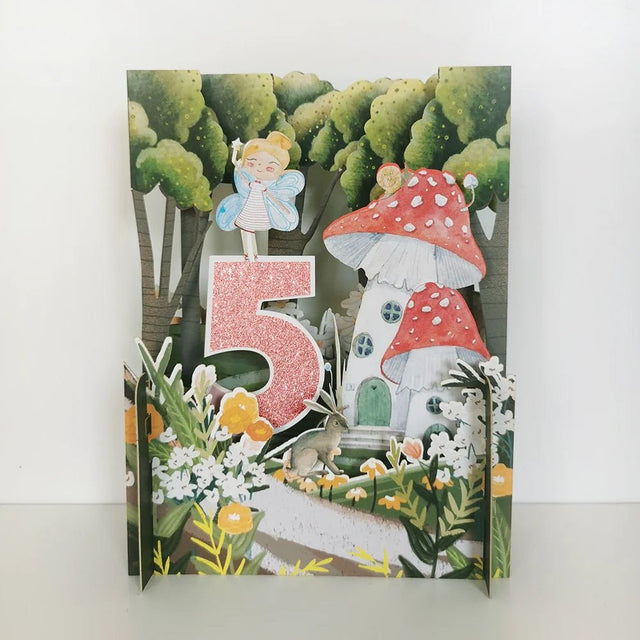 Kids 3D Pop Up Birthday Card Girl - Age 5 APO009 - Beattys of Loughrea | www.beattys.ie