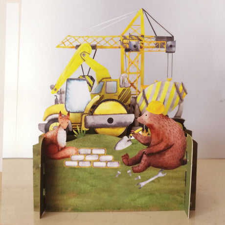 Children's Animals Building 3D Pop Up Birthday Greeting Card KID008 - Beattys of Loughrea | www.beattys.ie