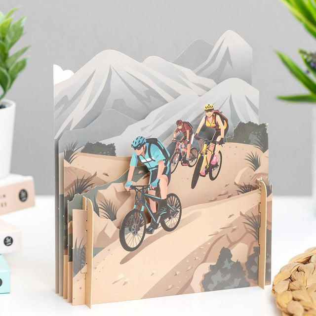 3D Pop Up Greeting Card Cycling MN020 - CARD/GIFTWRAP/GIFTBAGS - Beattys of Loughrea