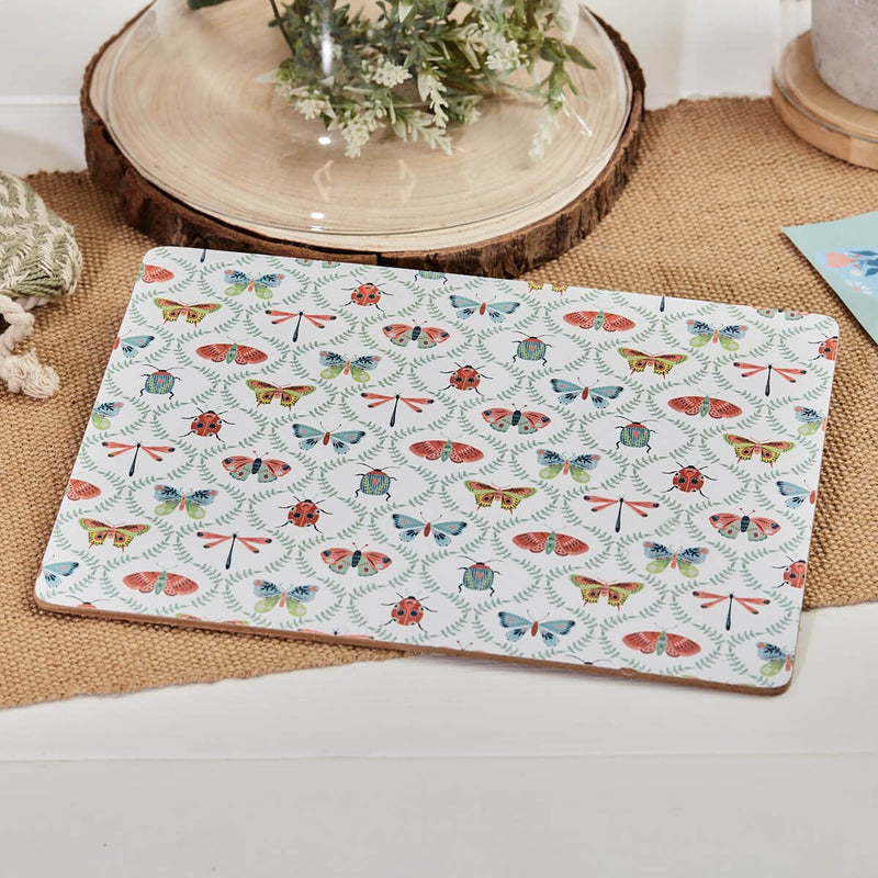 Butterfly & Insect Placemat S/4 In Box Heat Resistant Wood - TABLEMATS/COASTERS - Beattys of Loughrea