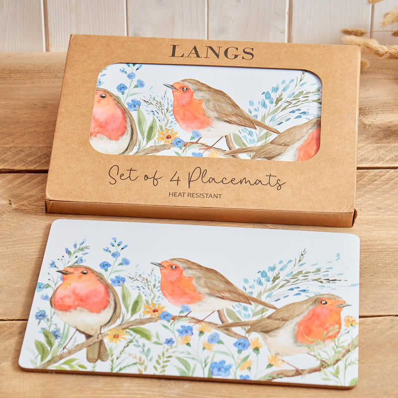 Robin Forget Me Not Placemat S/4 In Box Heat Resistant - TABLEMATS/COASTERS - Beattys of Loughrea