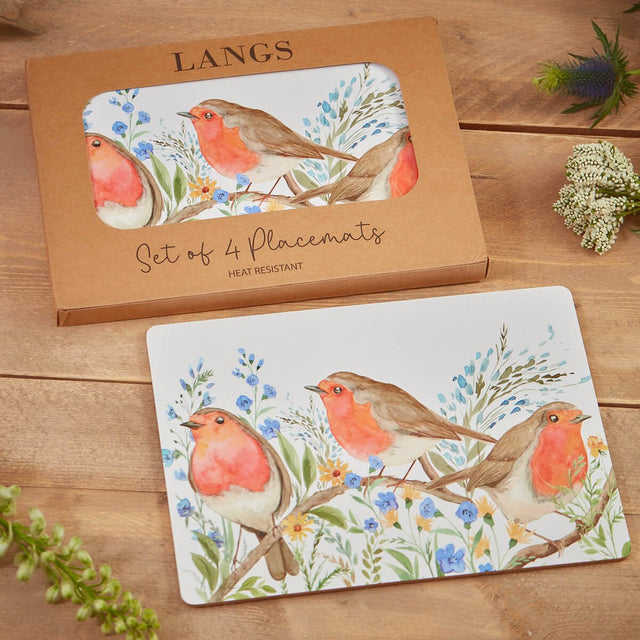 Robin Forget Me Not Placemat S/4 In Box Heat Resistant - TABLEMATS/COASTERS - Beattys of Loughrea