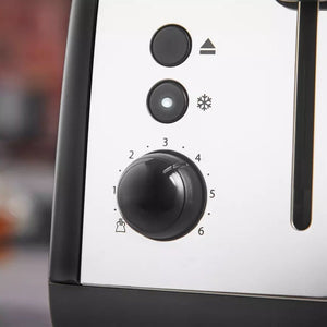 Russell Hobbs Stainless Steel 2 Slice Black Toaster 26550 - TOASTERS - Beattys of Loughrea