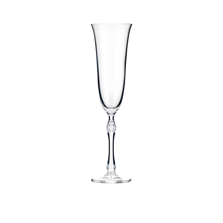 Crystal Bohemia Parus Set of 6 Flute Glasses 190ml - DRINKING GLASSES - Beattys of Loughrea