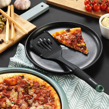 Progress Shimmer Green Slotted Spatula - KITCHEN HAND TOOLS - Beattys of Loughrea