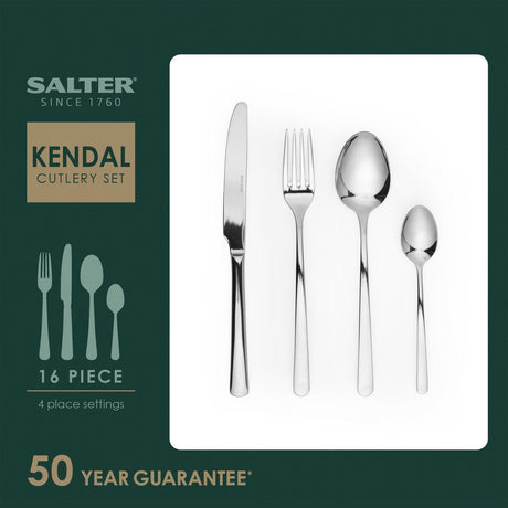 Salter 16 Piece Kendal Stainless Steel Cutlery Set - CUTLERY/KNIFE SET/BLOCK - Beattys of Loughrea