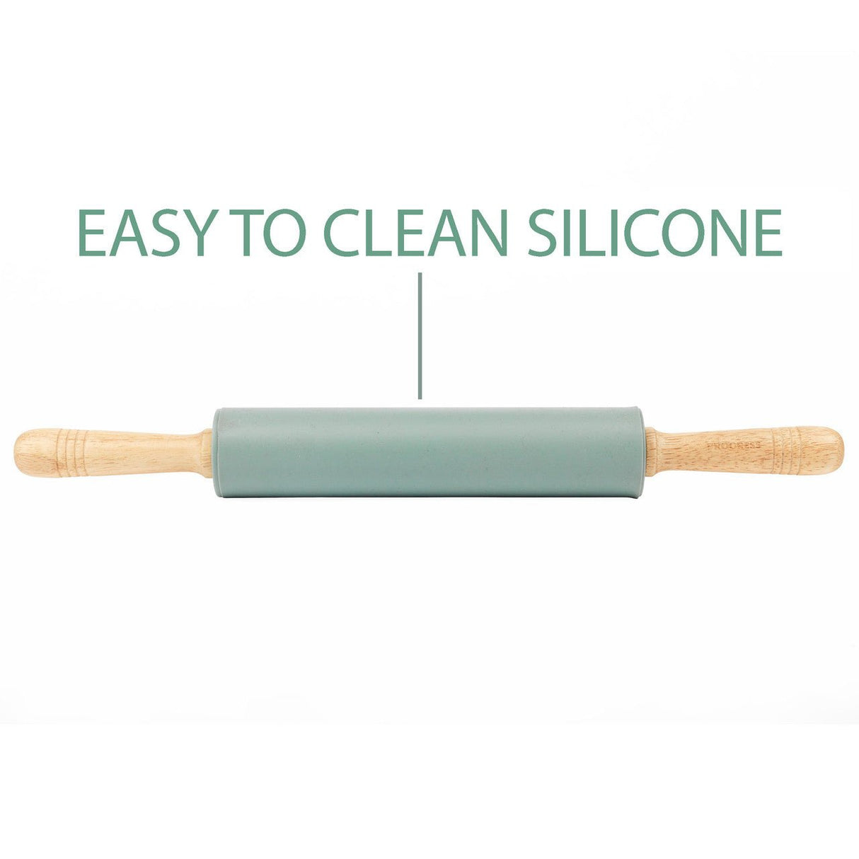 Progress Go Bake! Silicone Rolling Pin With Wooden Handles - KITCHEN HAND TOOLS - Beattys of Loughrea