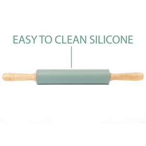 Progress Go Bake! Silicone Rolling Pin With Wooden Handles - KITCHEN HAND TOOLS - Beattys of Loughrea