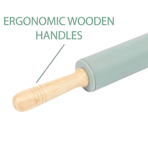 Progress Go Bake! Silicone Rolling Pin With Wooden Handles - KITCHEN HAND TOOLS - Beattys of Loughrea