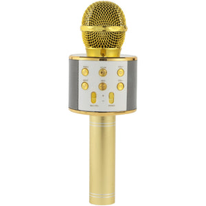 Intempo Wireless Karaoke Microphone Speaker White/Gold - SPEAKERS HIFI MP3 PC - Beattys of Loughrea