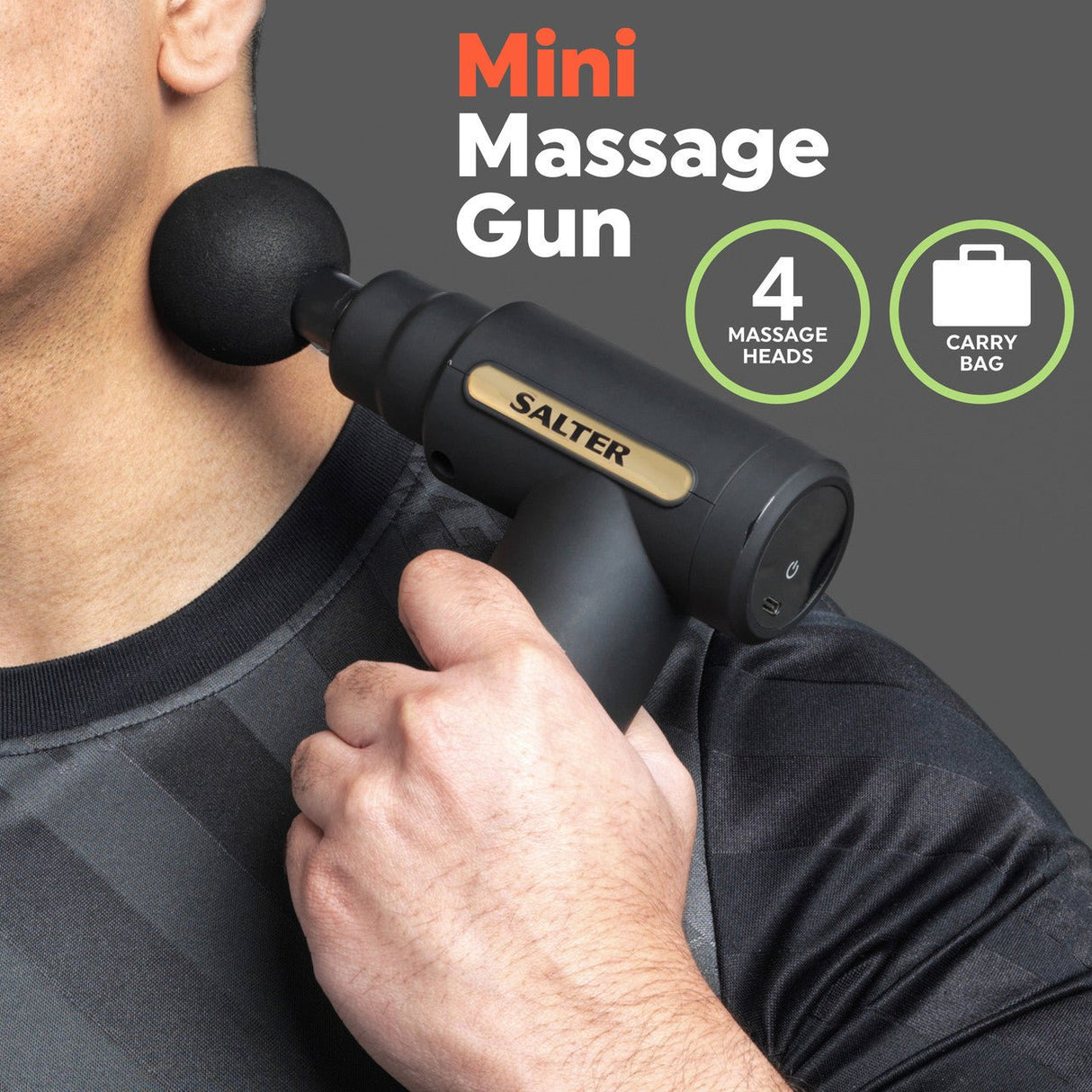 Salter Mini Electric Massage Gun - HEAT MASSAGERS - Beattys of Loughrea