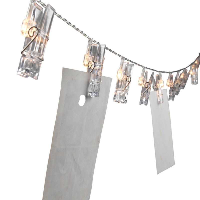 Intempo Photo Clip 3M String Lights - 20 LED Clips - LED STRING DECO LIGHTS (NOT XMAS) - Beattys of Loughrea