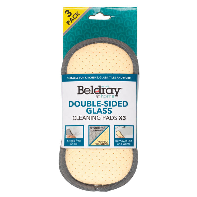 Beldray 3-Pack Double-Sided Glass Cleaning Pads - CLEANING - DUSTER / WINDOW ACCS - Beattys of Loughrea