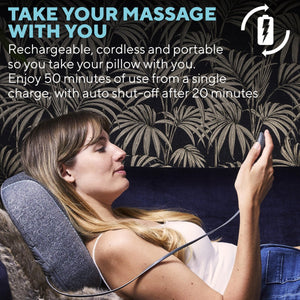 Homedics Rechargeable Cordless Massage Pillow - HEAT MASSAGERS - Beattys of Loughrea