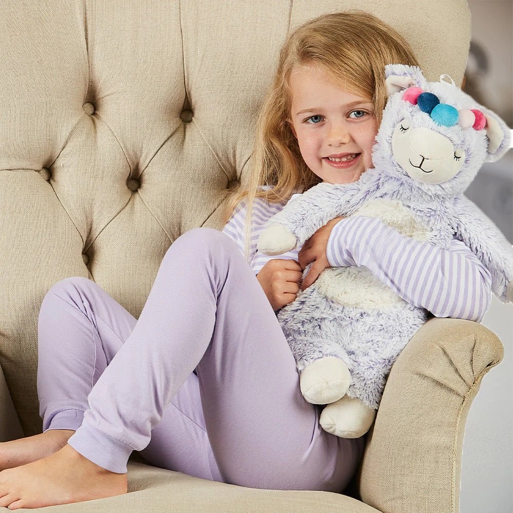 Warmies 3D Square Hot Water Bottle Marshmallow Llama - H/H - HOT WATER BOTTLE - Beattys of Loughrea