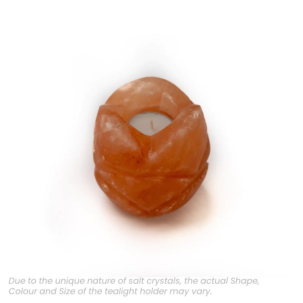 Heaven Spring Natural Salt Rose Tealight Holder - CANDLE HOLDERS / Lanterns - Beattys of Loughrea