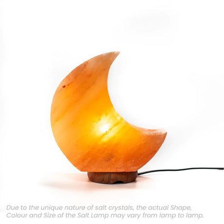 Heaven Spring Natural Salt Lamp Half Moon - TABLE/BEDSIDE LAMPS - Beattys of Loughrea
