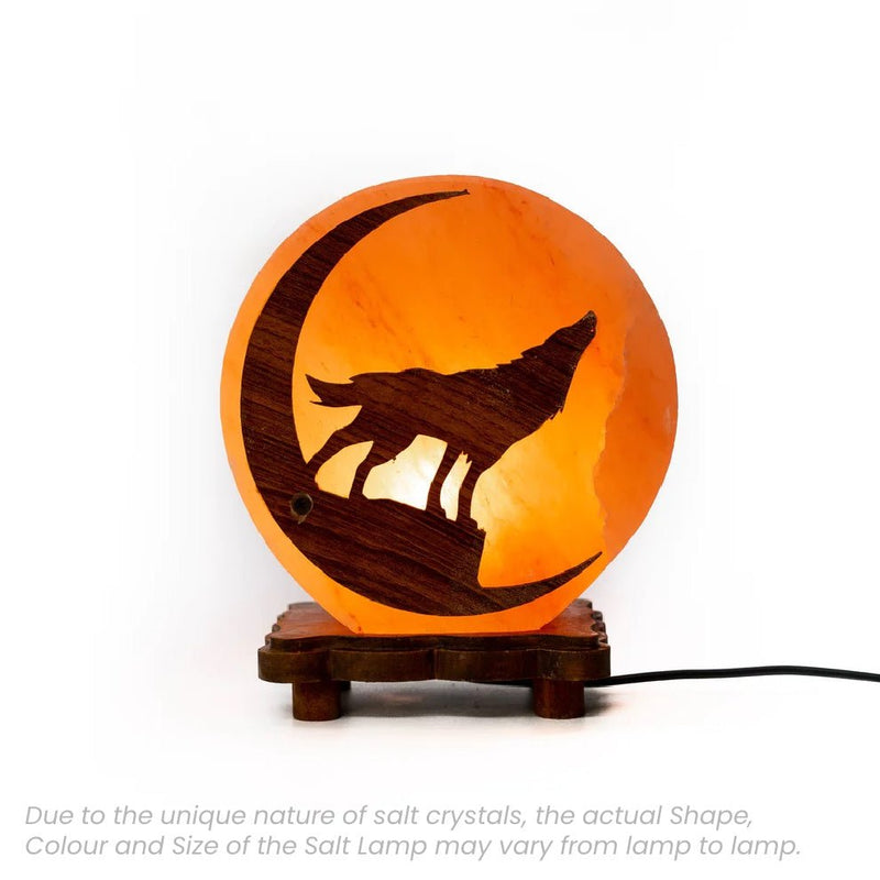 Heaven Spring Salt Lamp with Wolf - TABLE/BEDSIDE LAMPS - Beattys of Loughrea