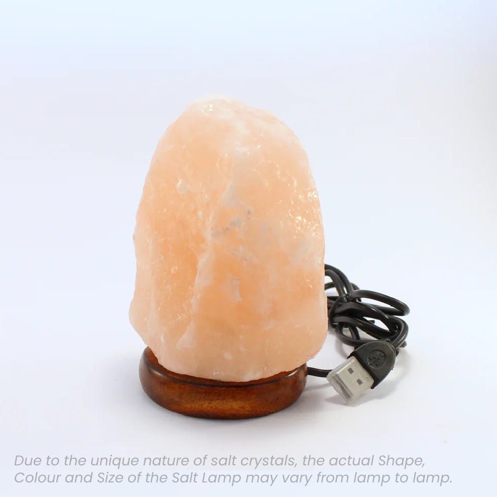 Heaven Spring USB Colour Changing Natural Salt Lamp - TABLE/BEDSIDE LAMPS - Beattys of Loughrea