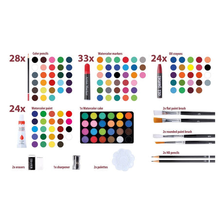 Artico 145pc Drawing / Painting Art Set - ART & CRAFT/MAGIC/AIRFIX - Beattys of Loughrea
