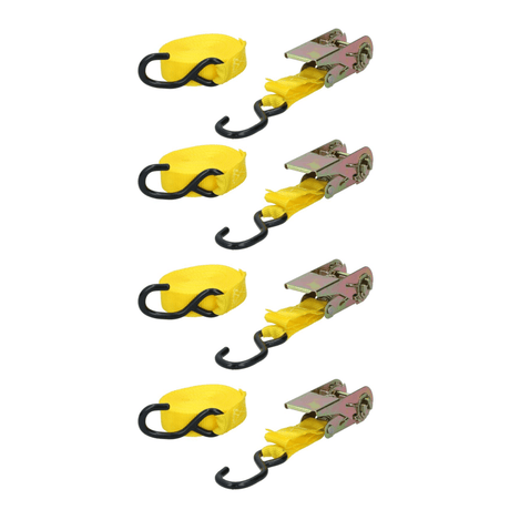 Dunlop Tensioning Straps with Ratchet 4 Pieces - TRAILER/TRACTOR PARTS - Beattys of Loughrea