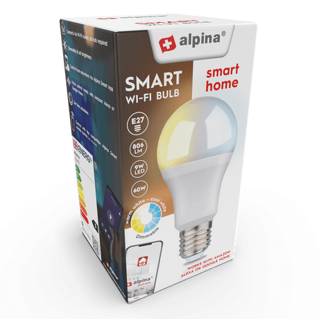 Alpina Smart Bulb Warm / Cool White E27 9W - LED BULBS - Beattys of Loughrea