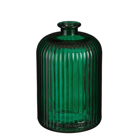 Jessica Bottle Recycled Glass Green 23 x 15cm - GLASS GIFTWARE - DEC STONES - Beattys of Loughrea