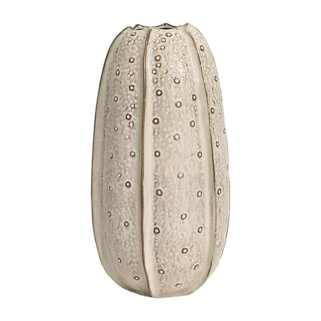 Circle Design Segmented Textured Vase Cream 31cm - FLOWERPOT/VASE/JUG 1 - Beattys of Loughrea