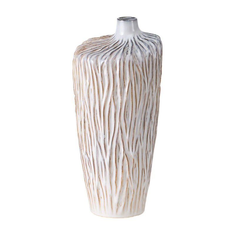 Etched Narrow Neck Vase Cream 31cm - FLOWERPOT/VASE/JUG 1 - Beattys of Loughrea