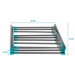 Beldray Three Tier Expandable Clothes Airer Turquoise and Grey - CLEANING CLOTHES AIRER - Beattys of Loughrea