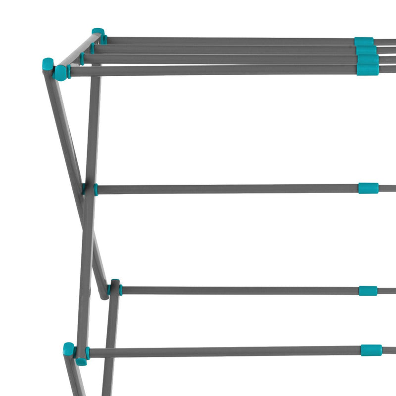 Beldray Three Tier Expandable Clothes Airer Turquoise and Grey - CLEANING CLOTHES AIRER - Beattys of Loughrea