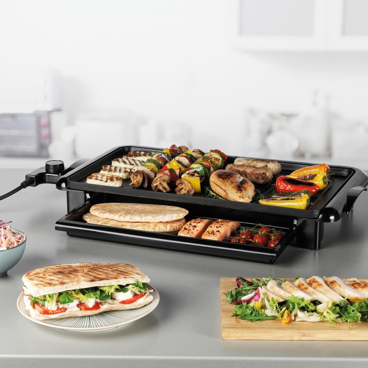 Progress Family Health Grill with Non-Stick Plates 2000W - HEALTH GRILLS, G FOREMAN - Beattys of Loughrea