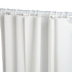 Beldray Antibac Shower Curtain White - SHOWER CURTAIN & CLIPS - Beattys of Loughrea